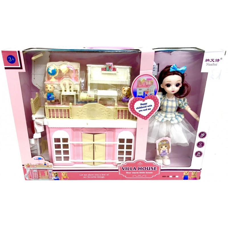 Домик Для Кукол+Кукла 668-30