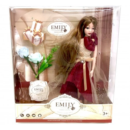 Кукла Emily Шарнир с Цветами QJ125C