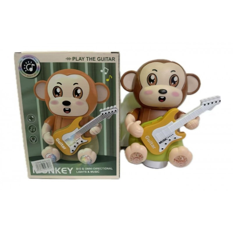 Обезьянка с Гитарой (движение/свет/звук) C8899-330