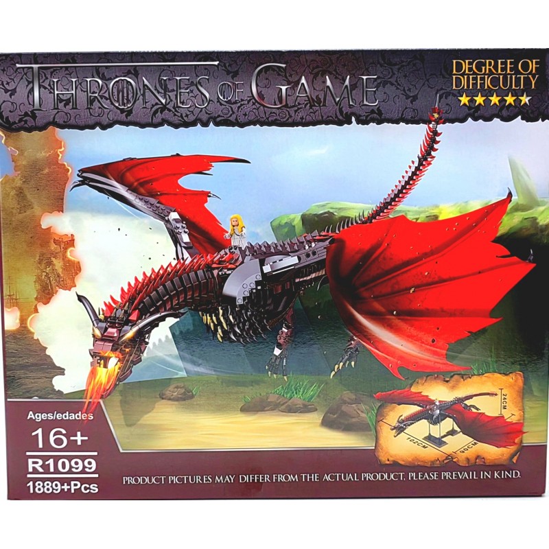 Конструктор Дракон Дейнерис Дрогон 1889 дет. R1099