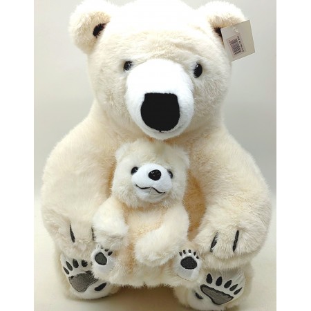 Белый Мишка с Медвежонком Мягкий 789-10-45