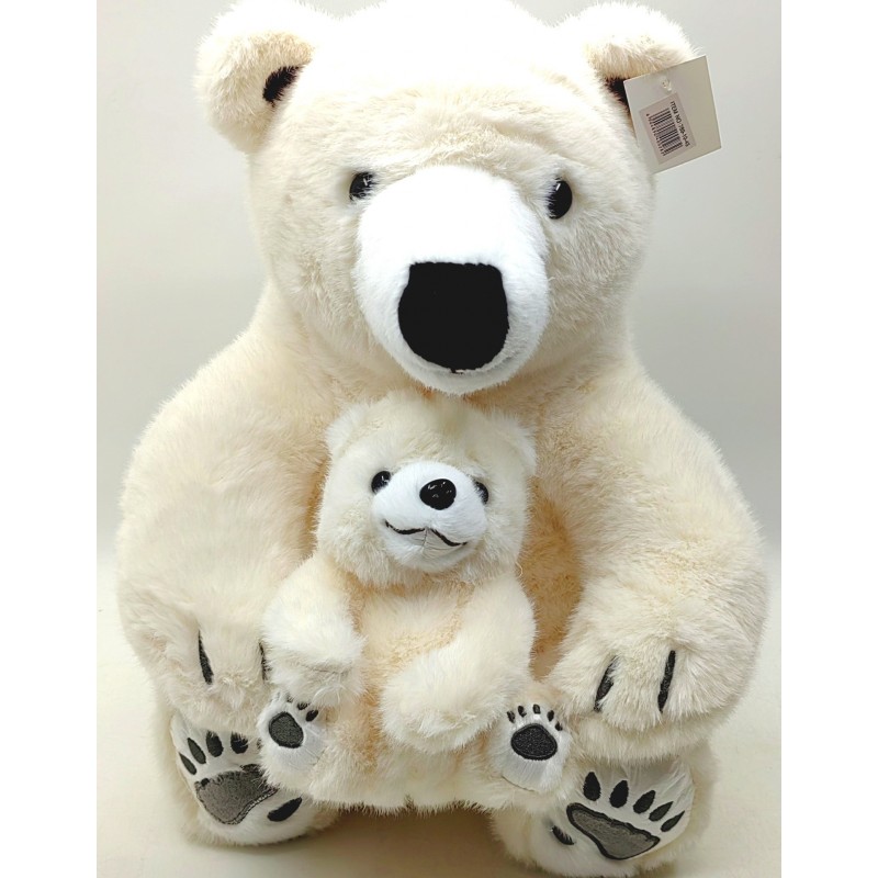 Белый Мишка с Медвежонком Мягкий 789-10-45